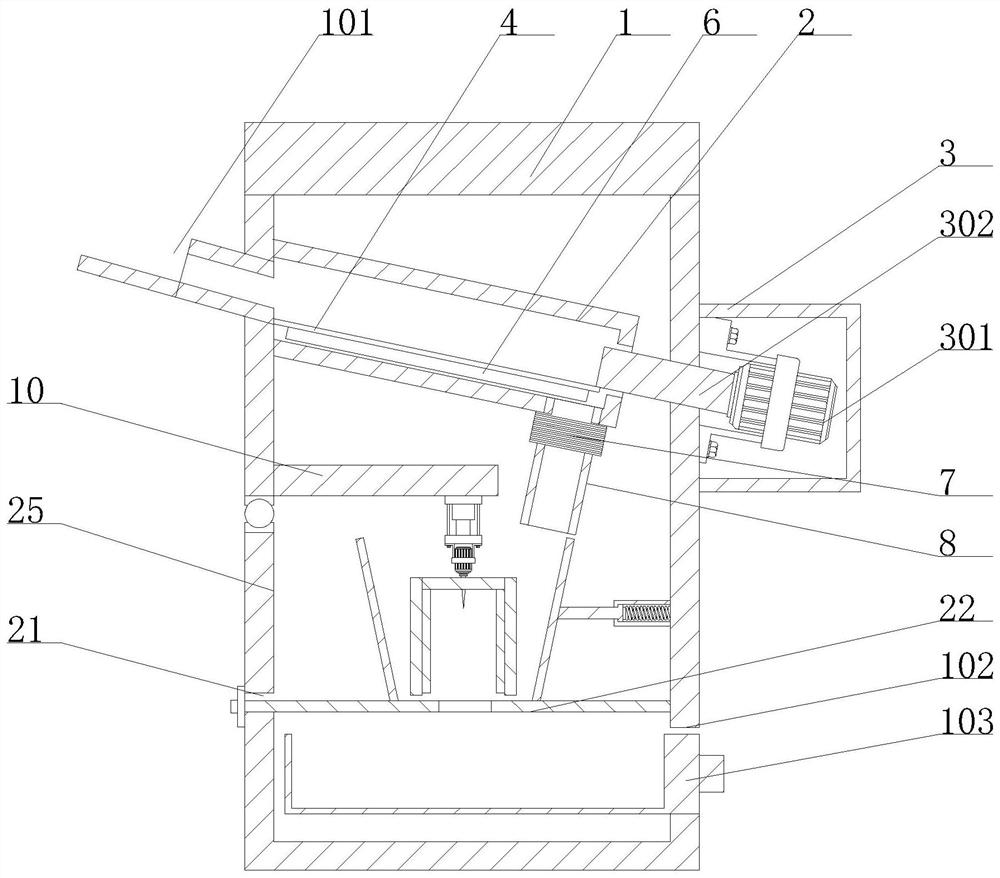 Deburring device for Chinese chestnut processing