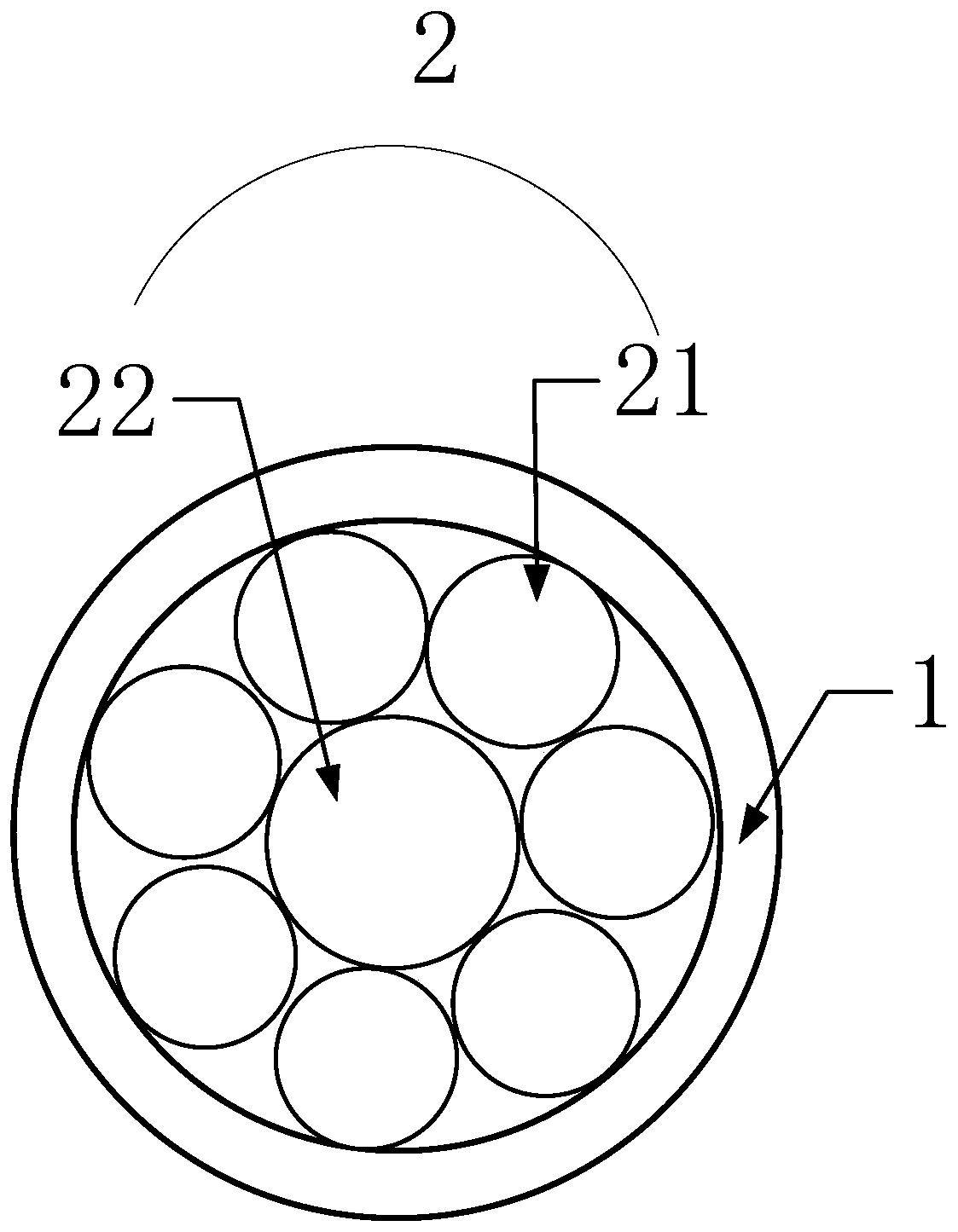 Light wear-resistant multifunctional composite power single rope and manufacturing method thereof