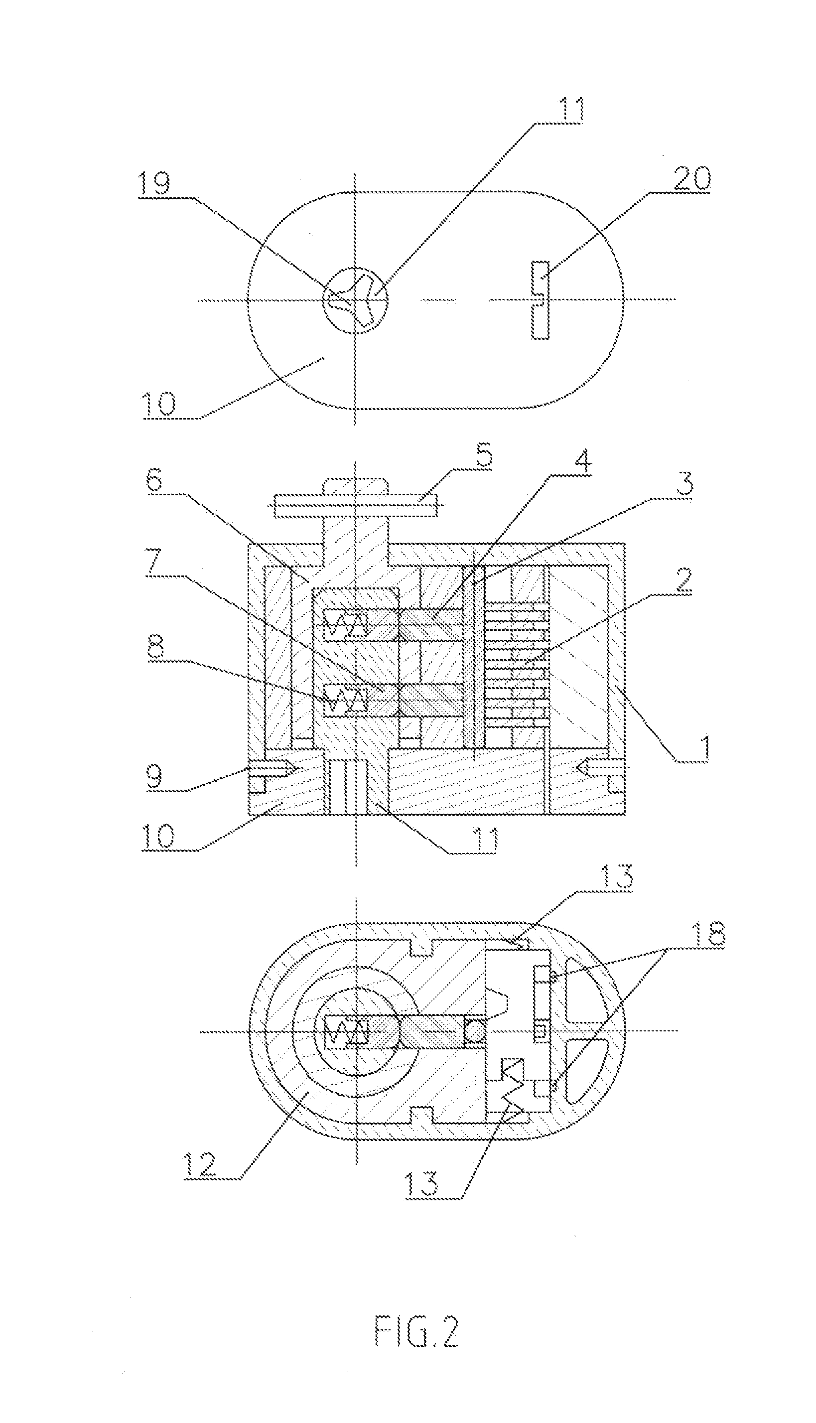 Two-keyed anti-destructive clutch lock core