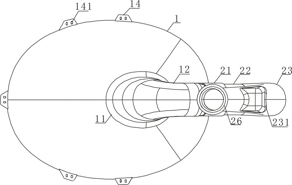 Toilet sewage discharging structure