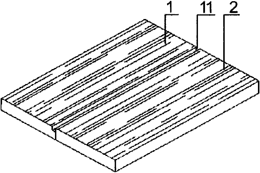 Wood veneer joint interface structure