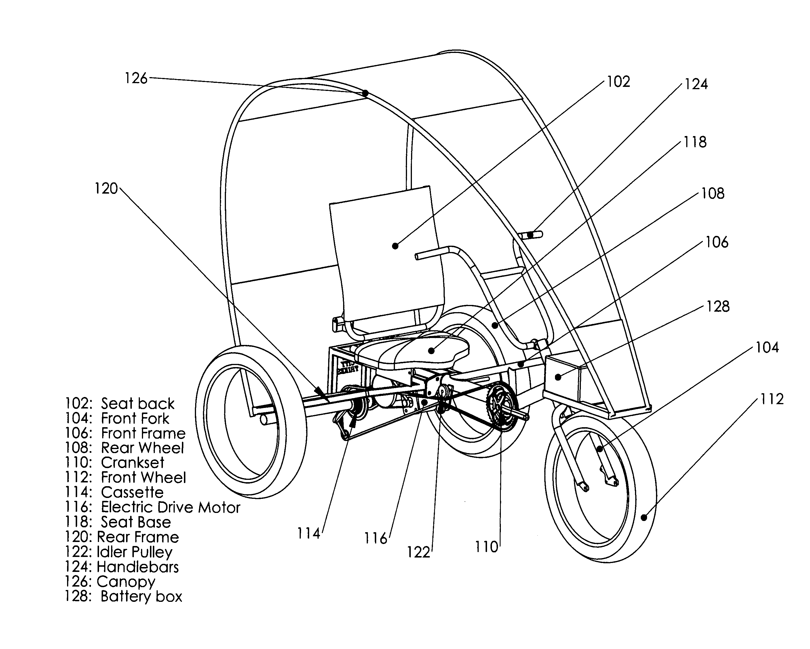 Recreational and utility three or four-wheeled recumbent cycle with on-demand zero emmissions electric motor and multi-geared manual pedal drive