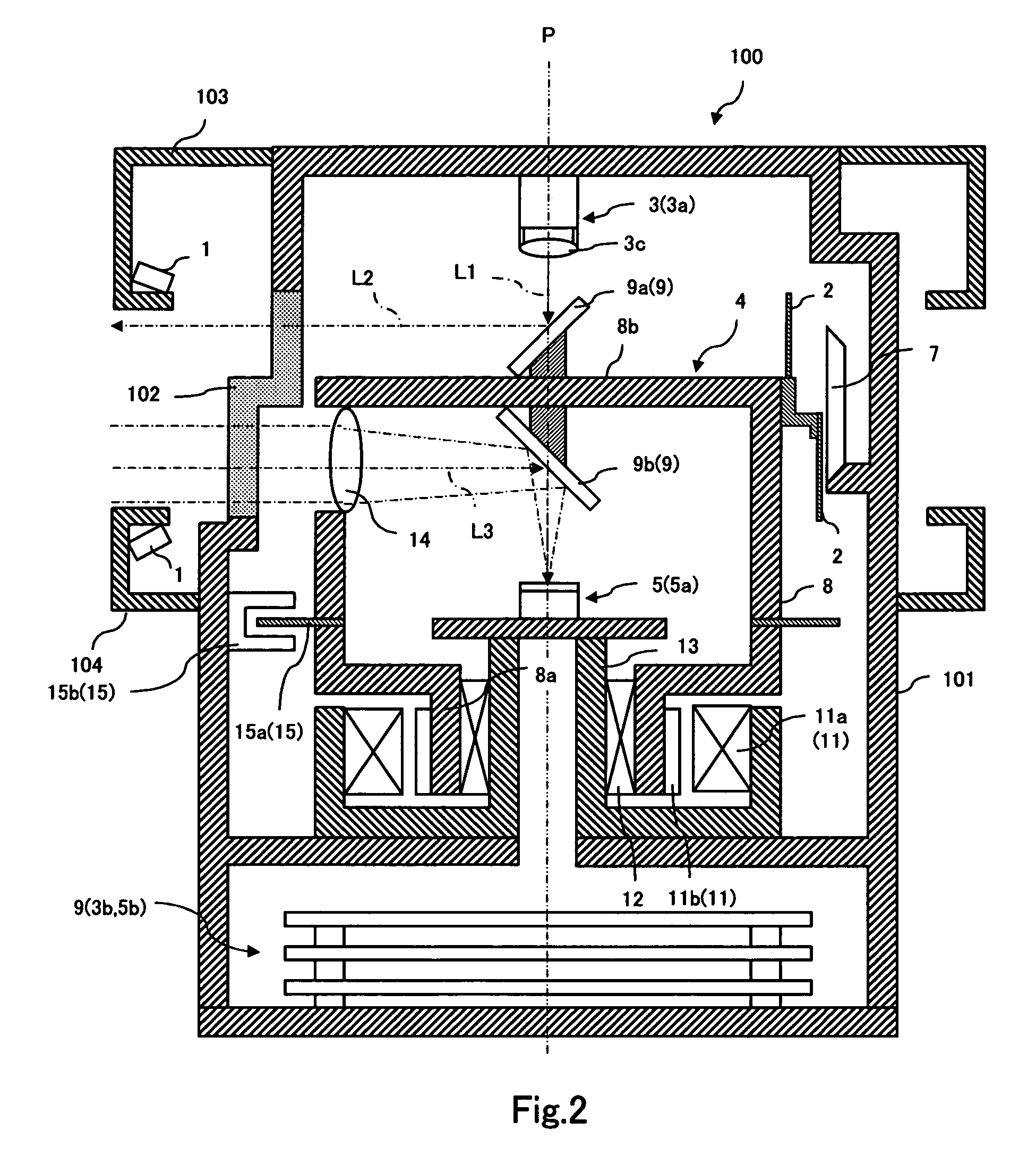 Optical window contamination detecting device for optical apparatus