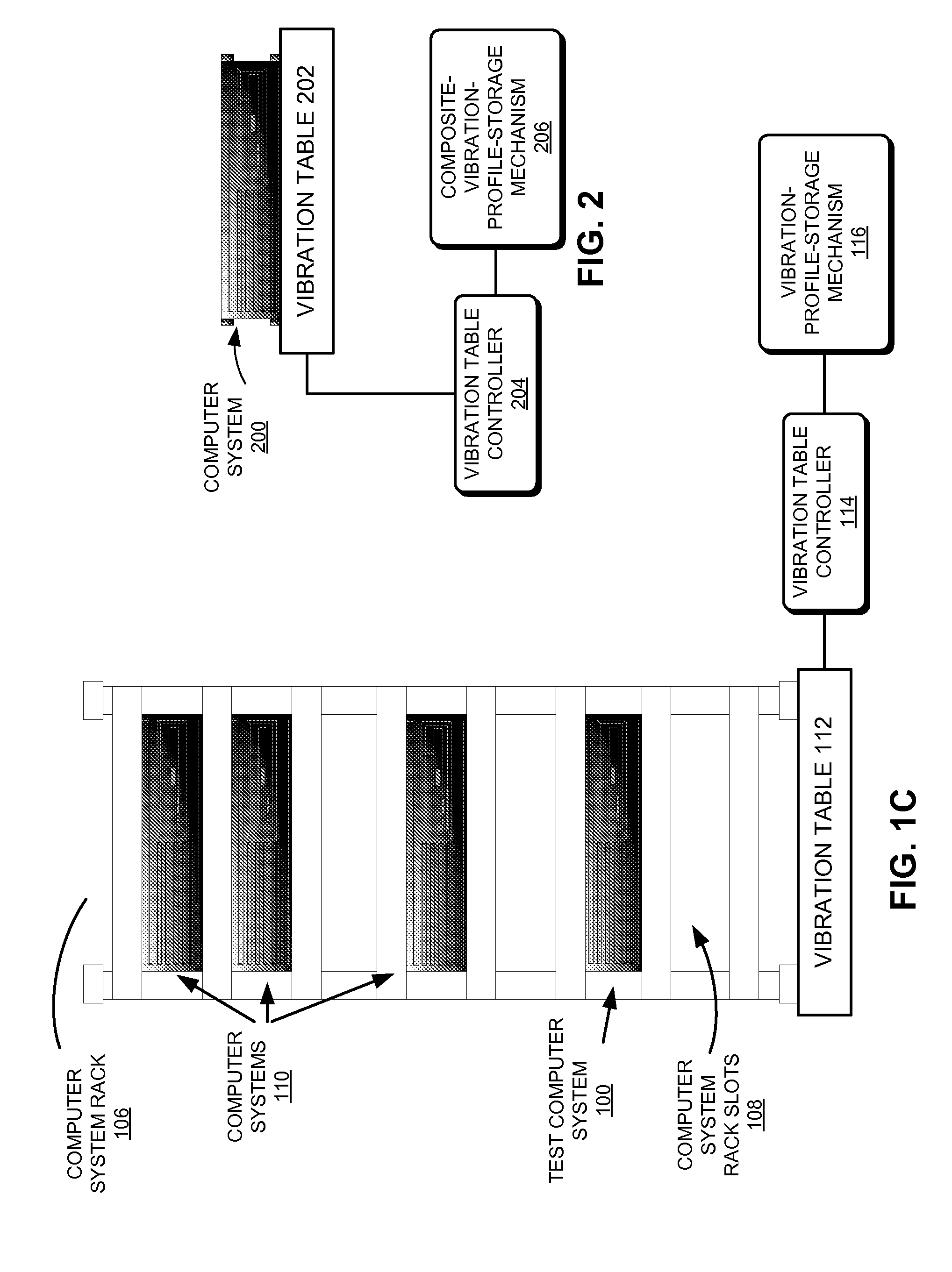 Generating a composite vibration profile for a computer system