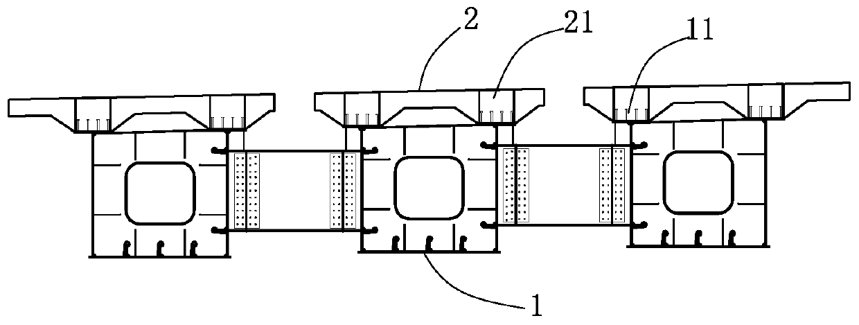 Construction method for high-pier large-span bridge steel mixing beam in mountainous area