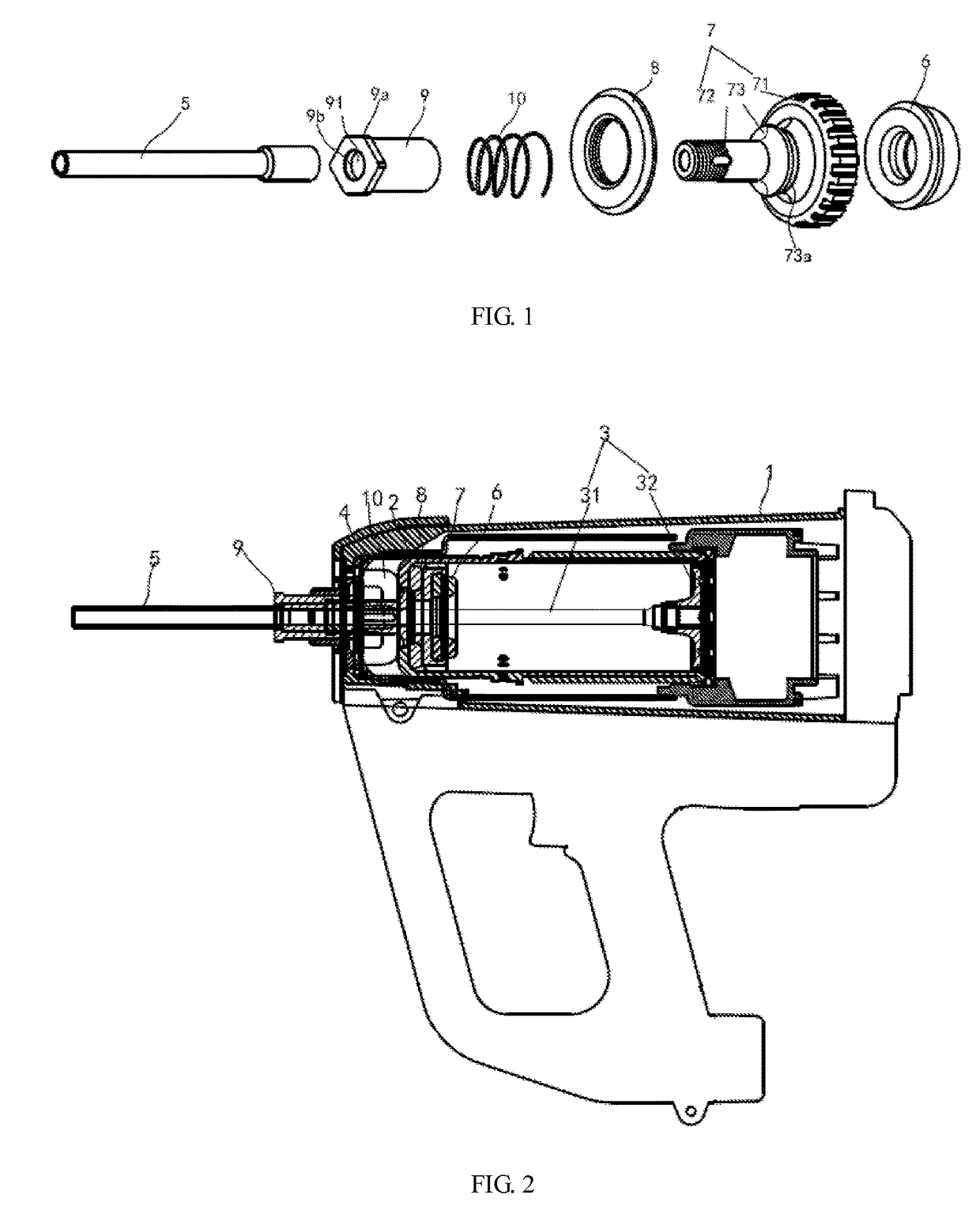 Stress relaxation device for nail gun