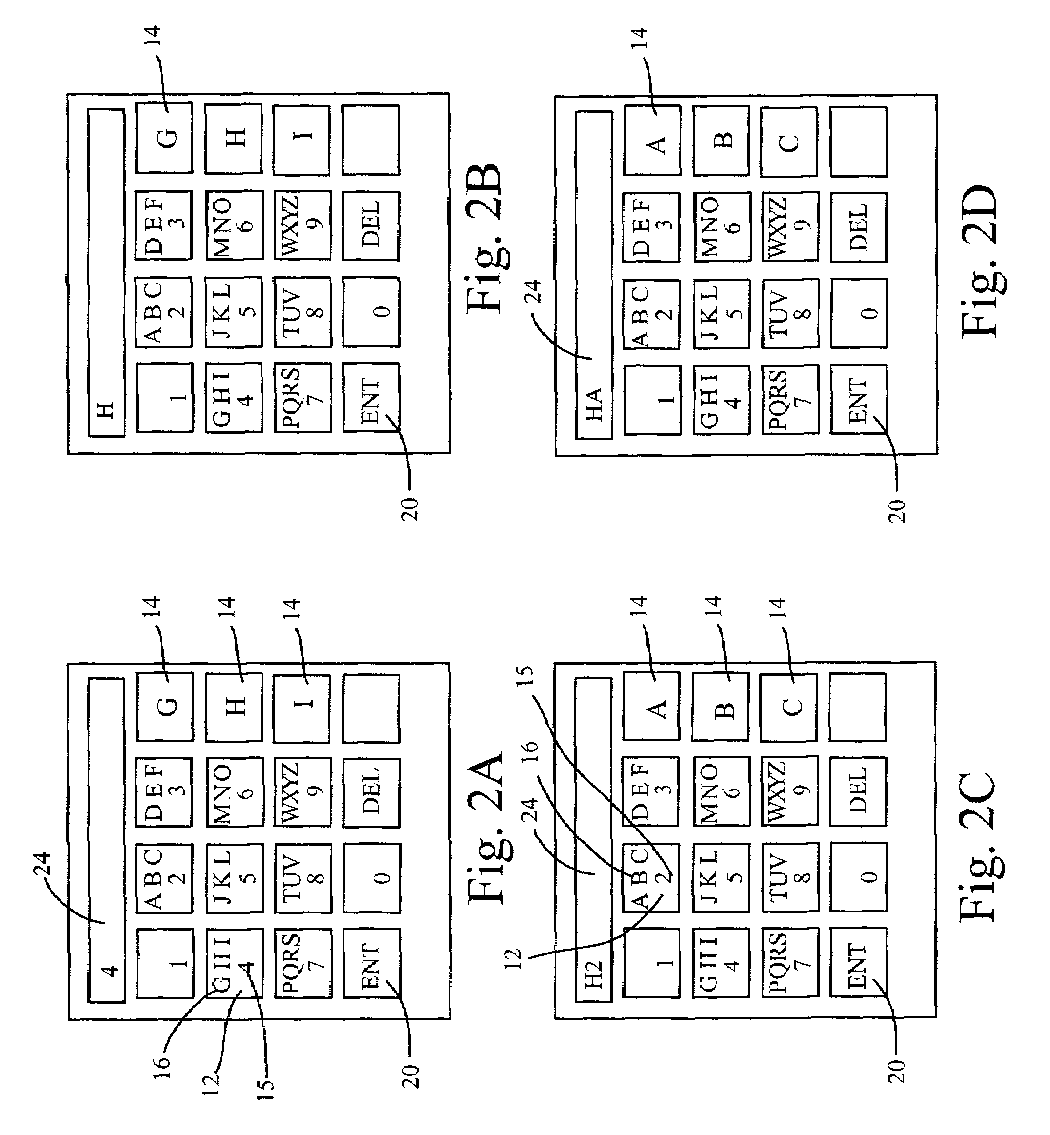 Alphanumeric keypad and display system and method