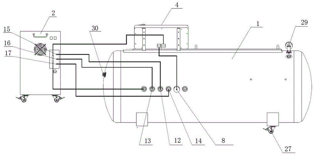 Hard pressurizing oxygen chamber