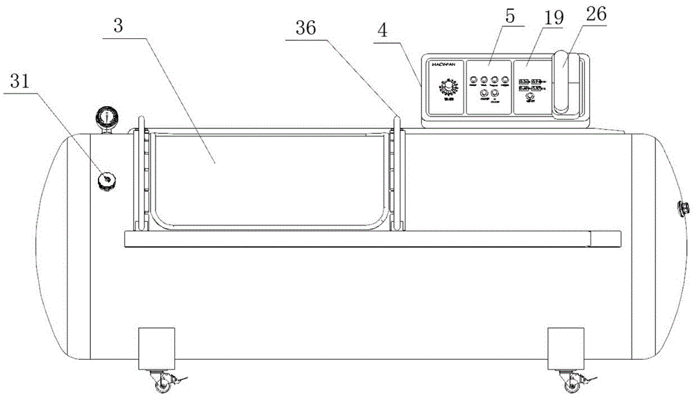 Hard pressurizing oxygen chamber