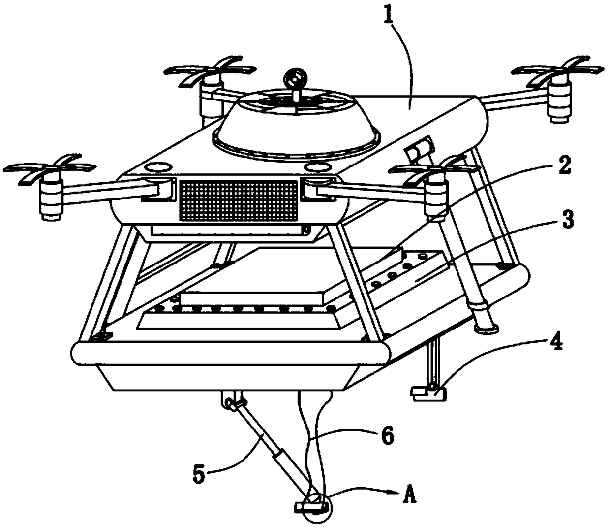 A high-altitude power line maintenance device based on an unmanned aerial vehicle