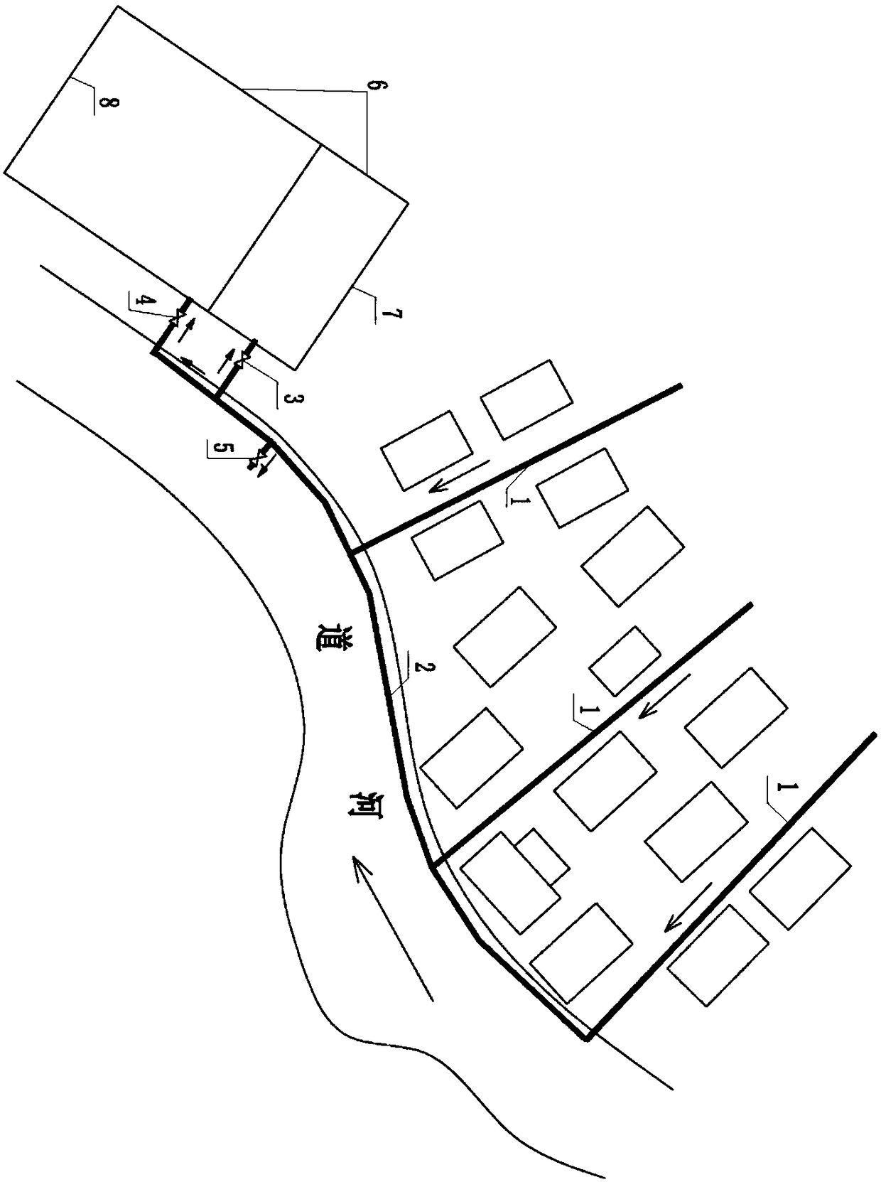 Integrated system of decentralized rainwater runoff net storage and drainage in built-up area and its application method