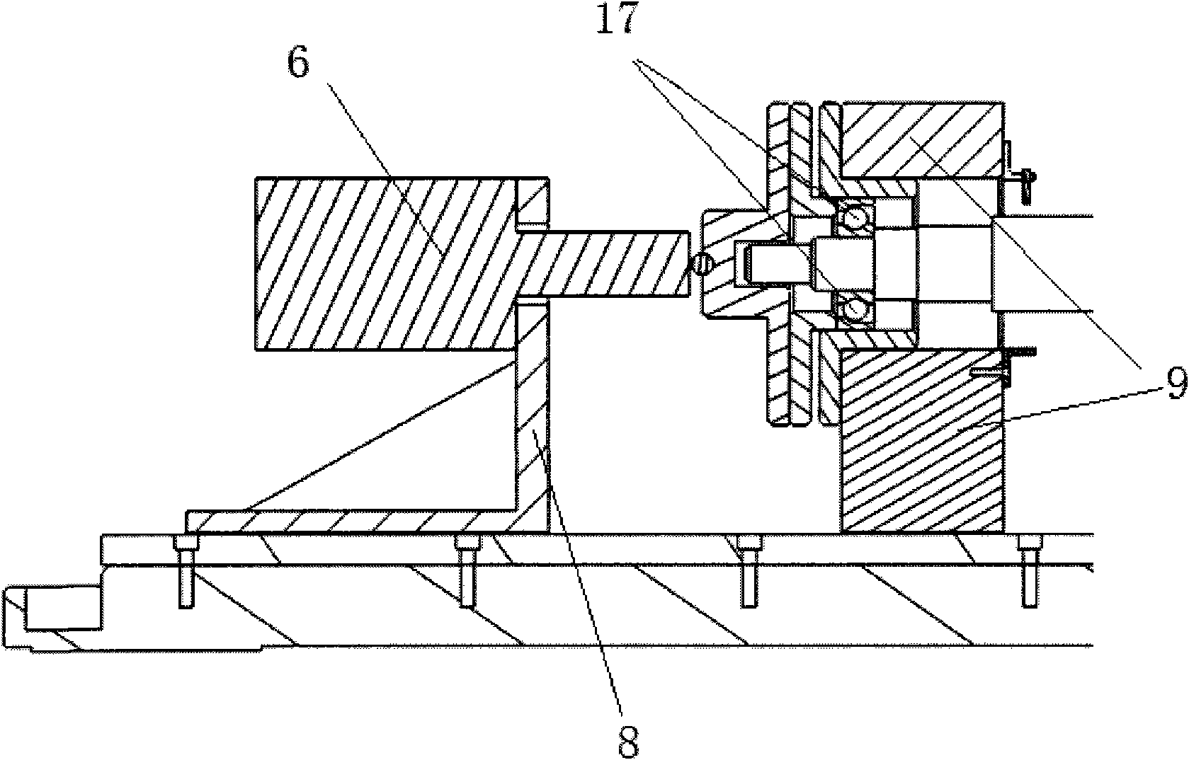 Comprehensive test experiment device for dynamic and static properties of rolling bearing-main shaft system