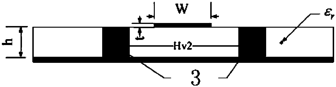 Single-layer membrane loading type four-layer substrate micro-strip-micro-strip connecting structure