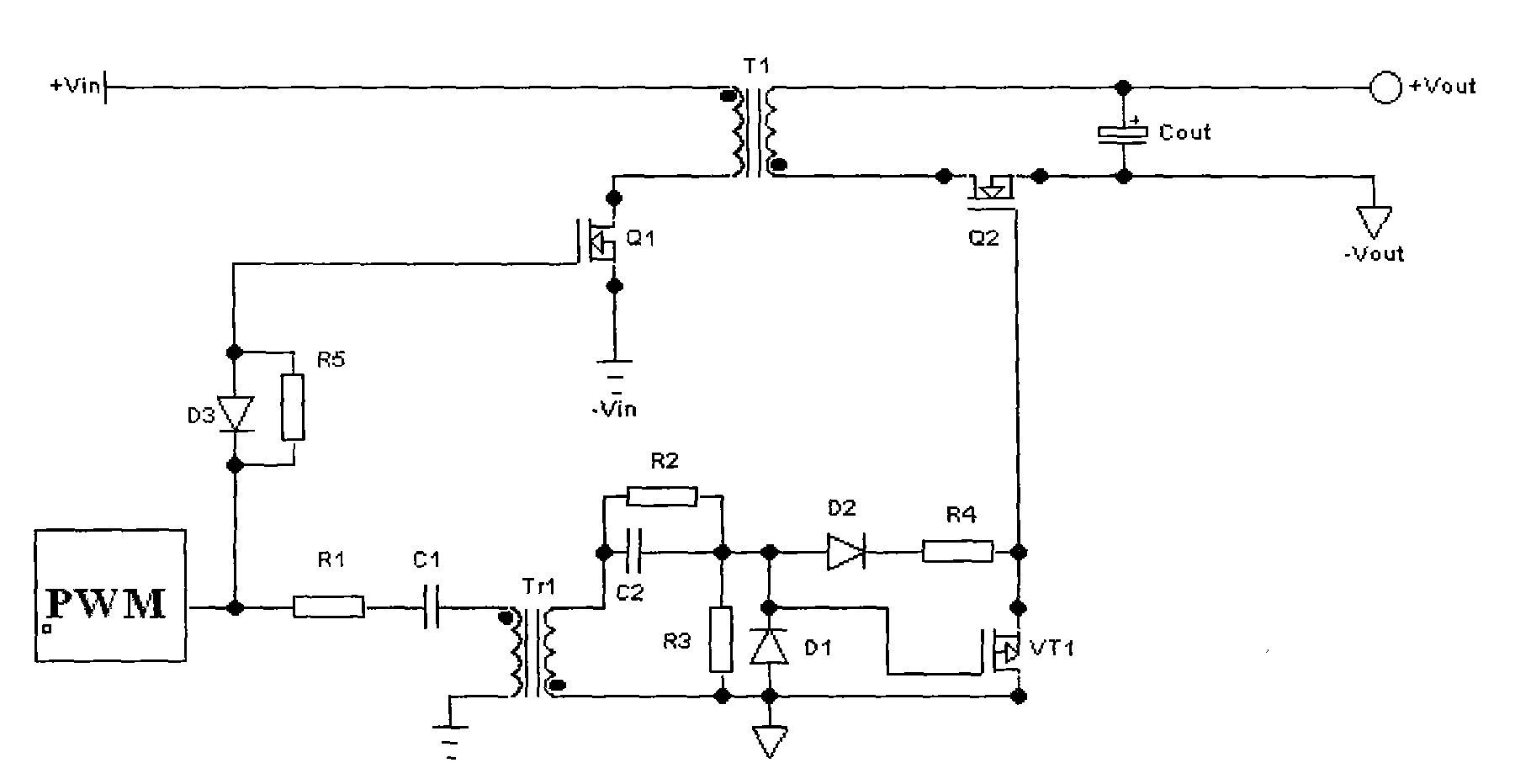 Synchronous rectification driving circuit of flyback circuit