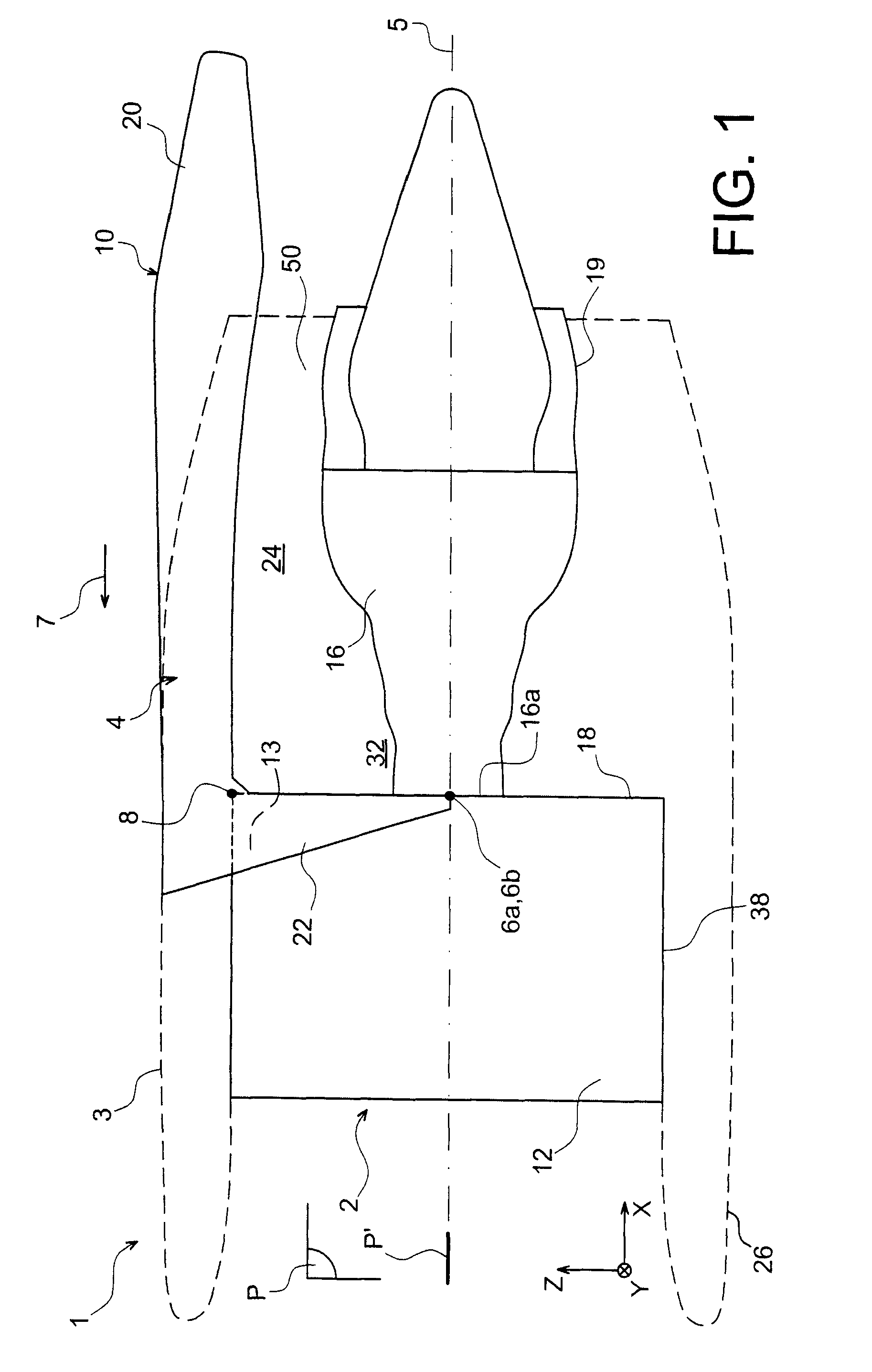 Engine assembly for aircraft with sliding nacelle