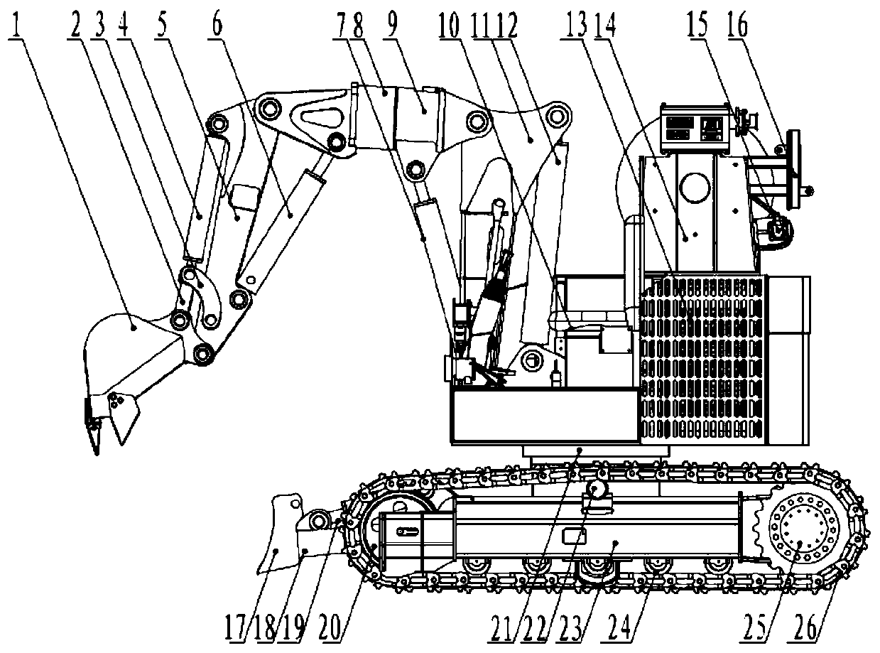 Multifunctional automatic cable winding type excavator for mining