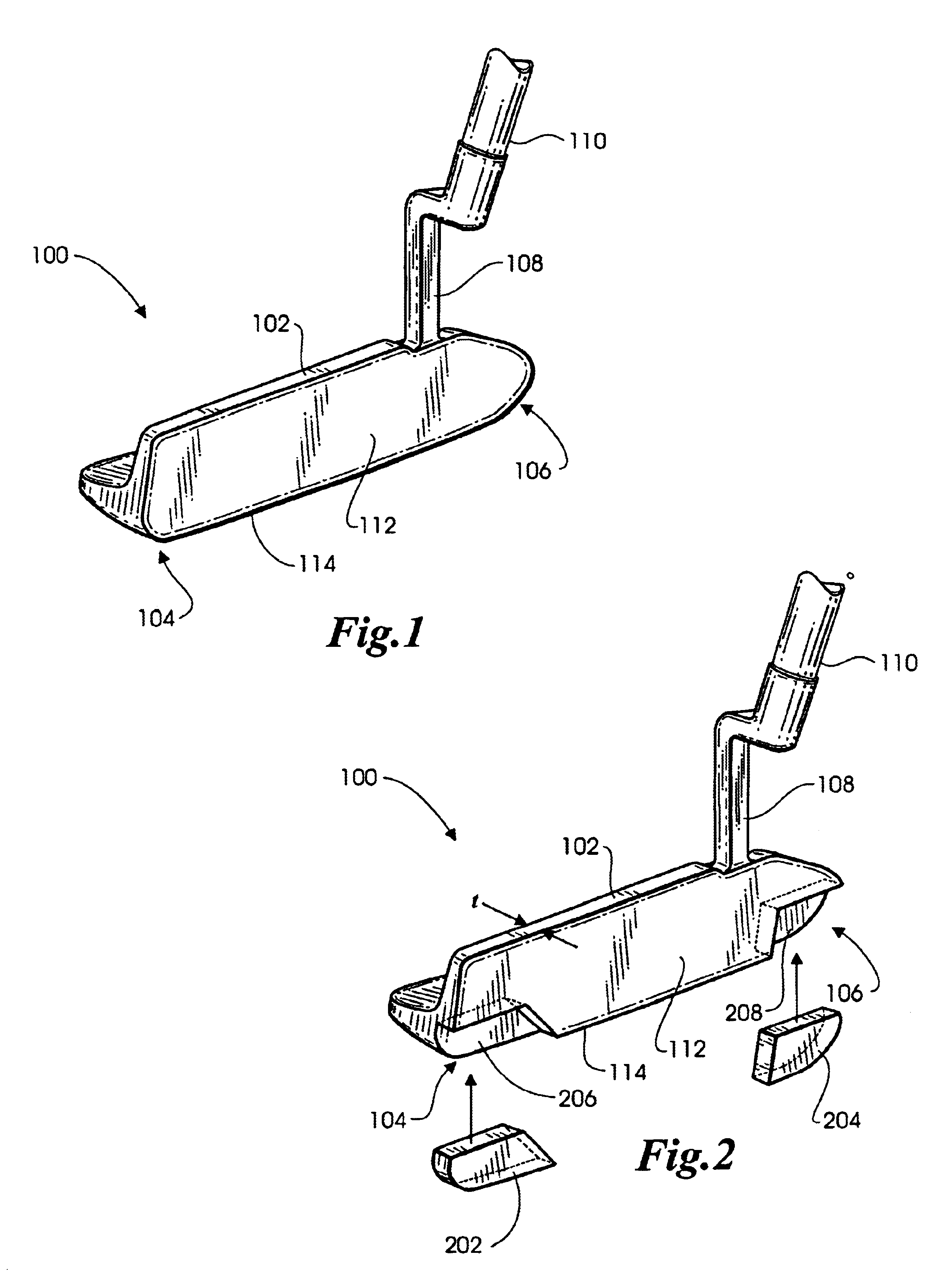 Methods and apparatus for a putter club head with high-density inserts