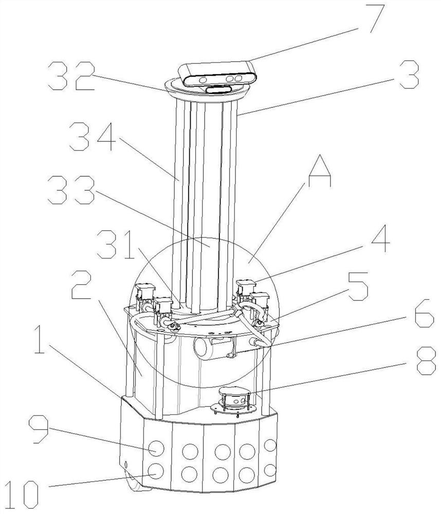 Intelligent disinfecting and killing cleaning robot