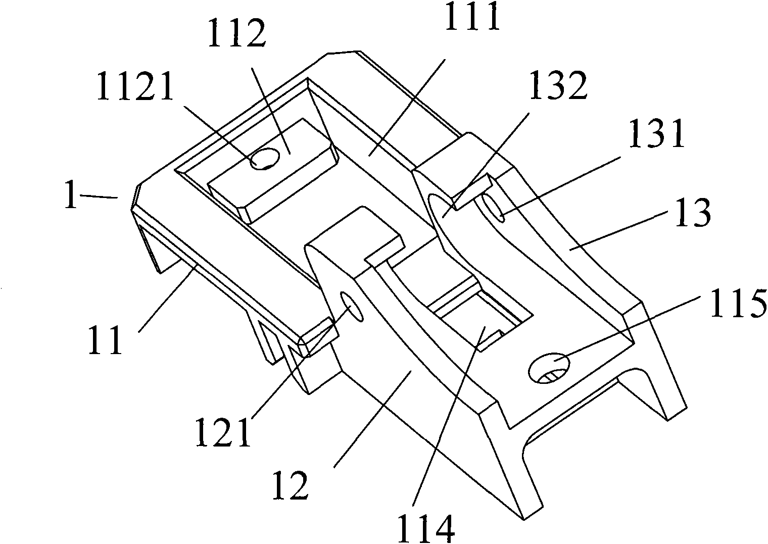 Repulsive clamping static contact structure of low-voltage circuit breaker