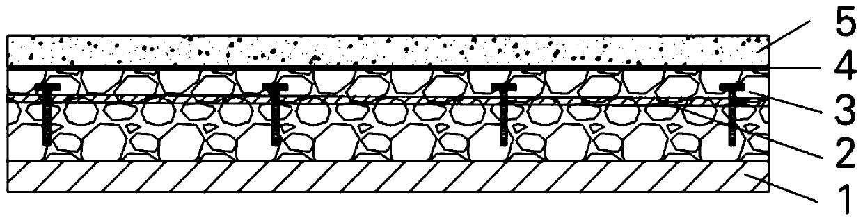 Steel bridge light pavement layer structure and paving method