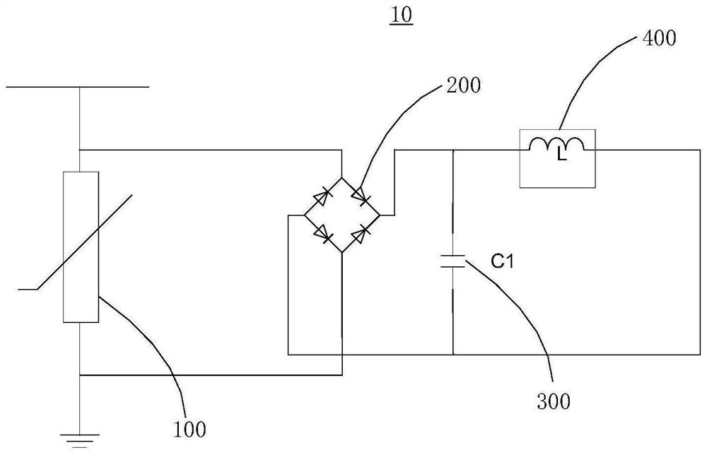 Overvoltage counting circuit and lightning arrester system