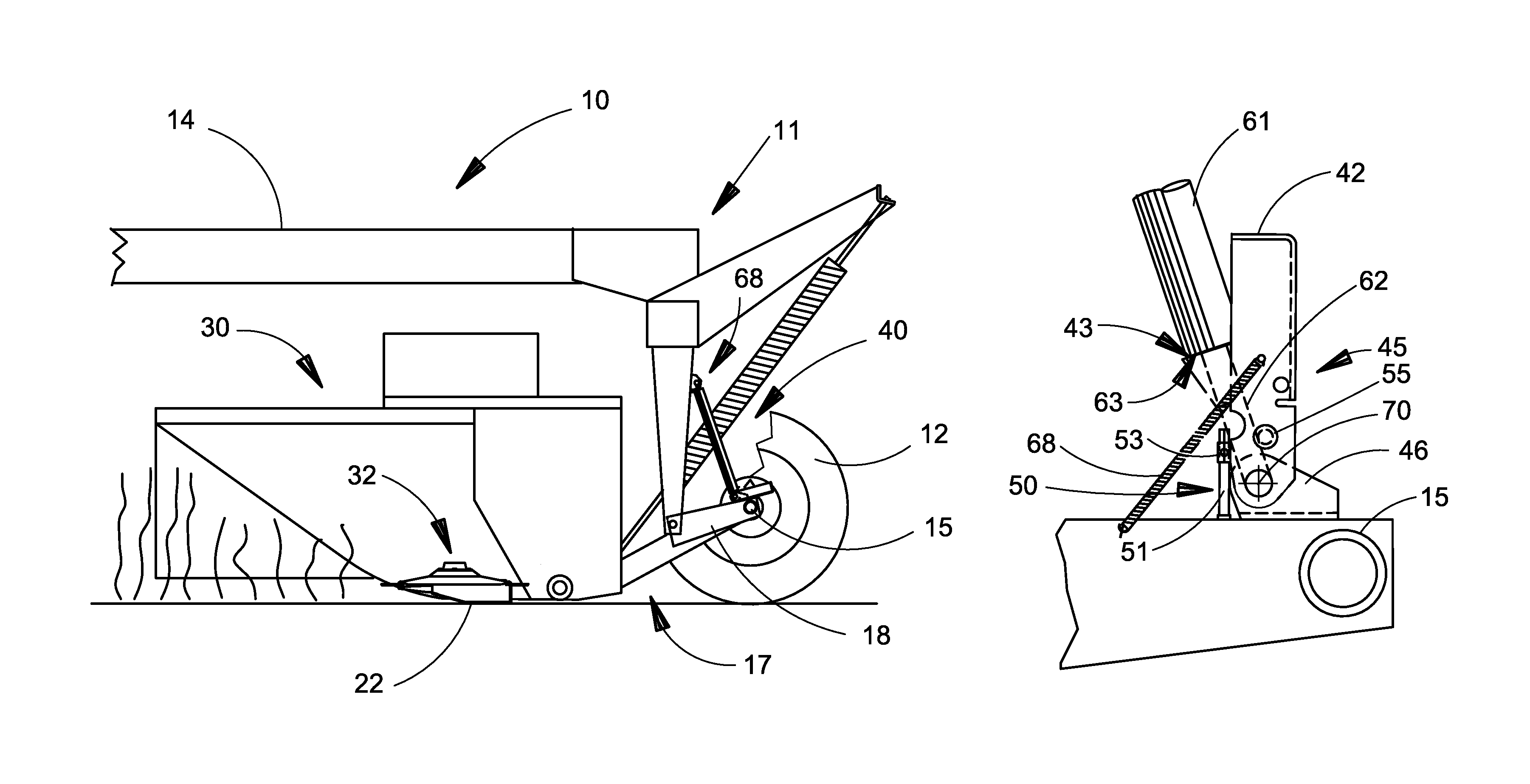 Intermediate lift cylinder lock for extra tall stubble biomass operation