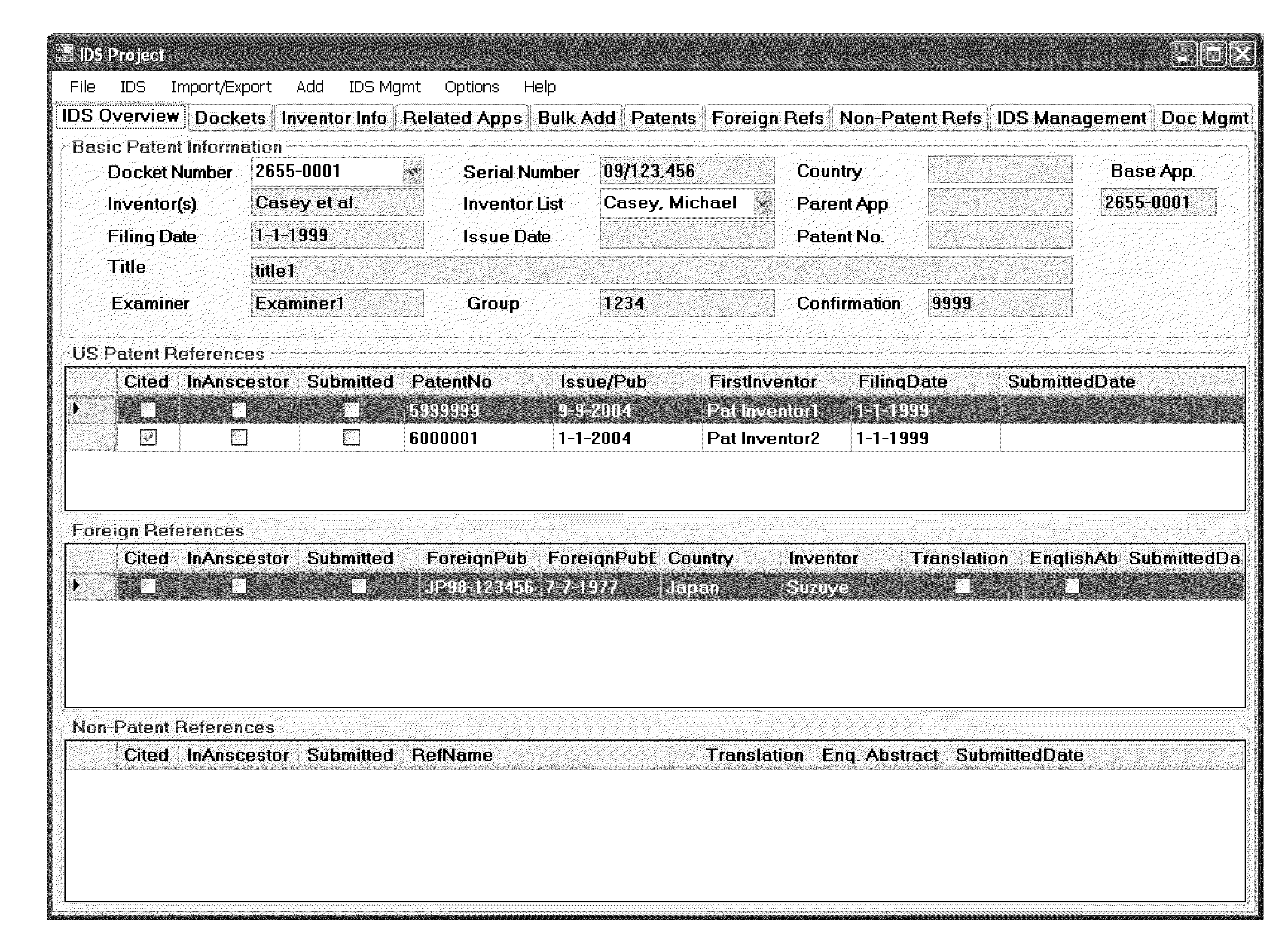 IDS Reference Tracking System