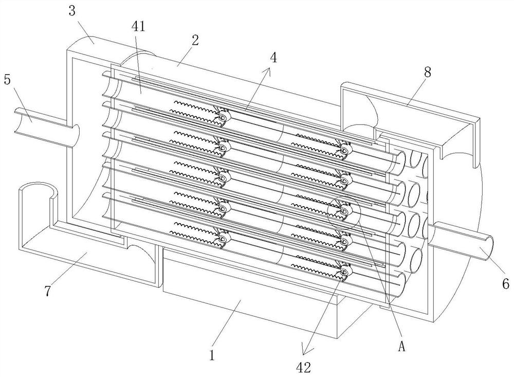 High-temperature waste water waste heat recycling device