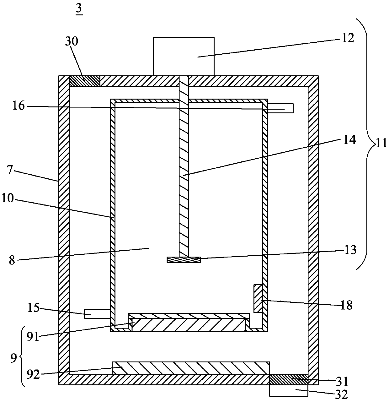 Pre-column derivatization device of liquid chromatography and ion chromatography