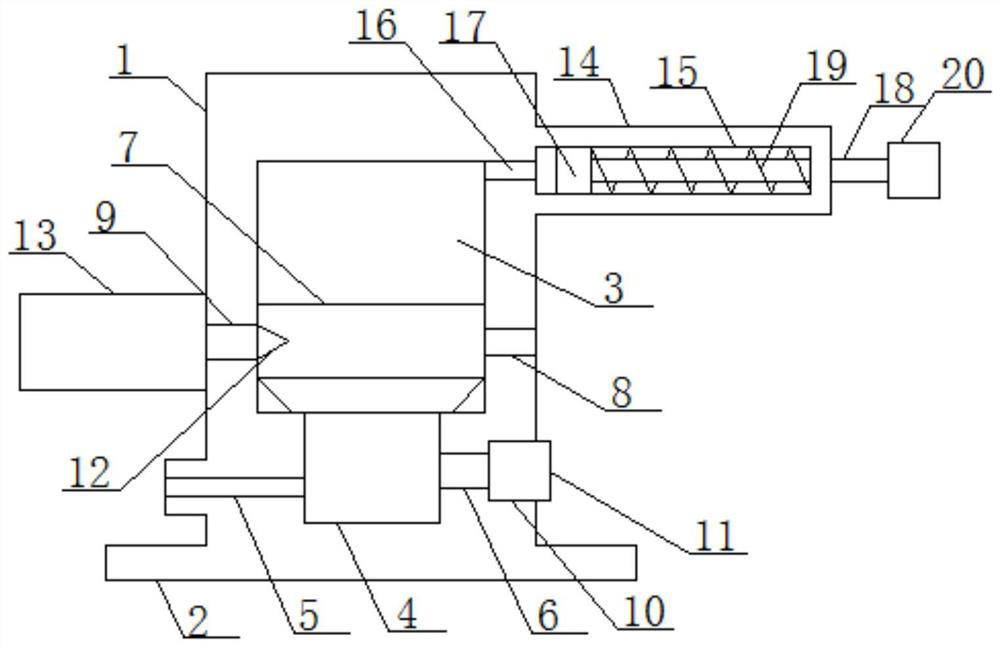 Telescopic control device for spiral mud production soil dispersing device