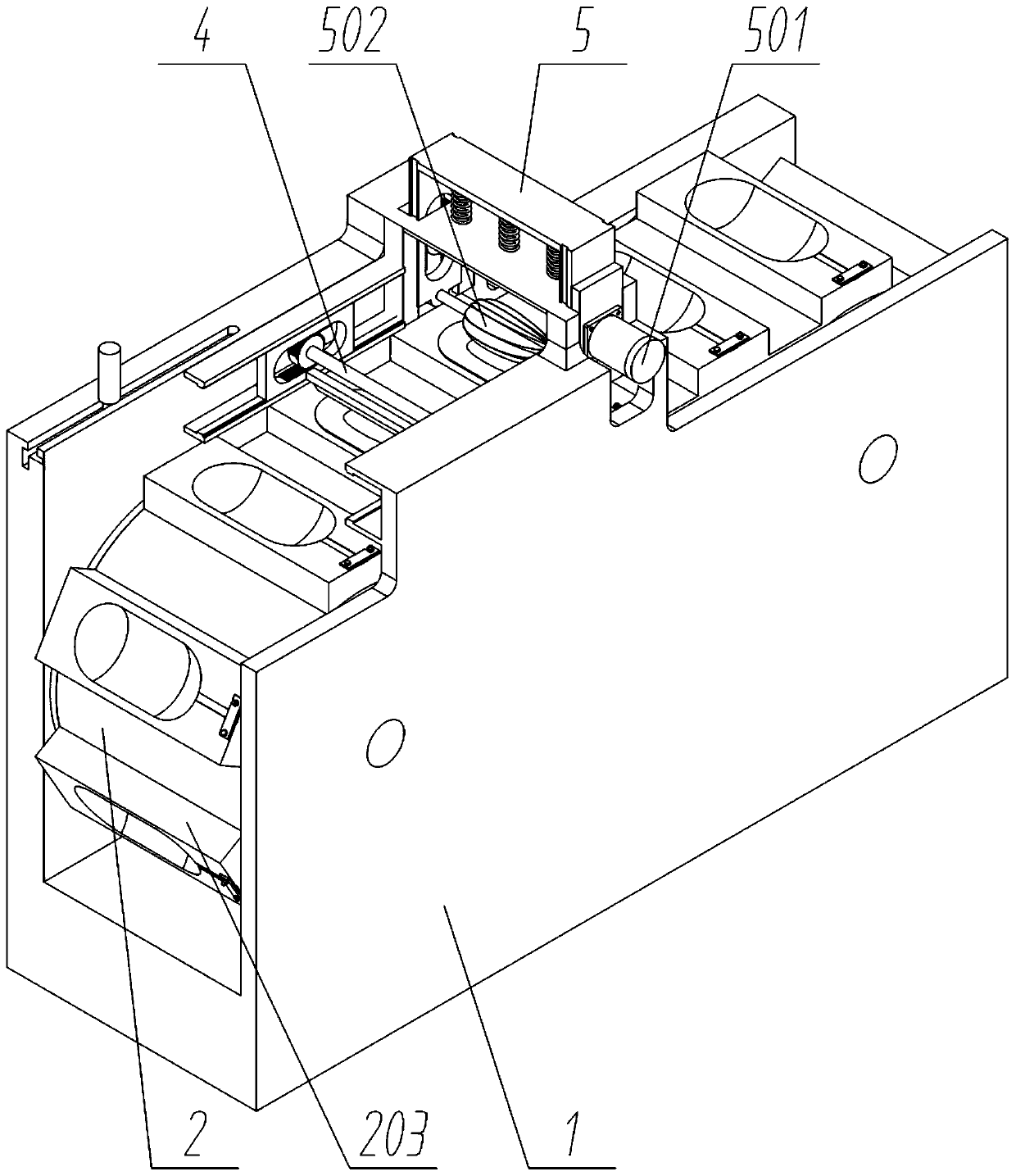 Strickling and grooving device applied to production of ocarina