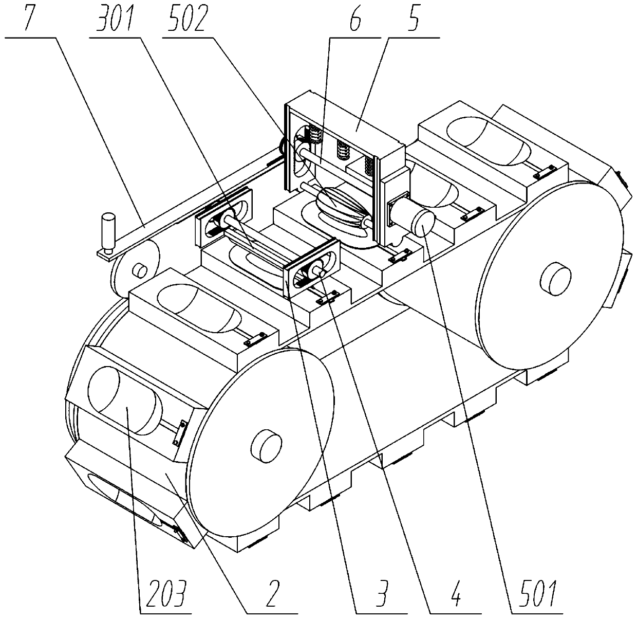 Strickling and grooving device applied to production of ocarina