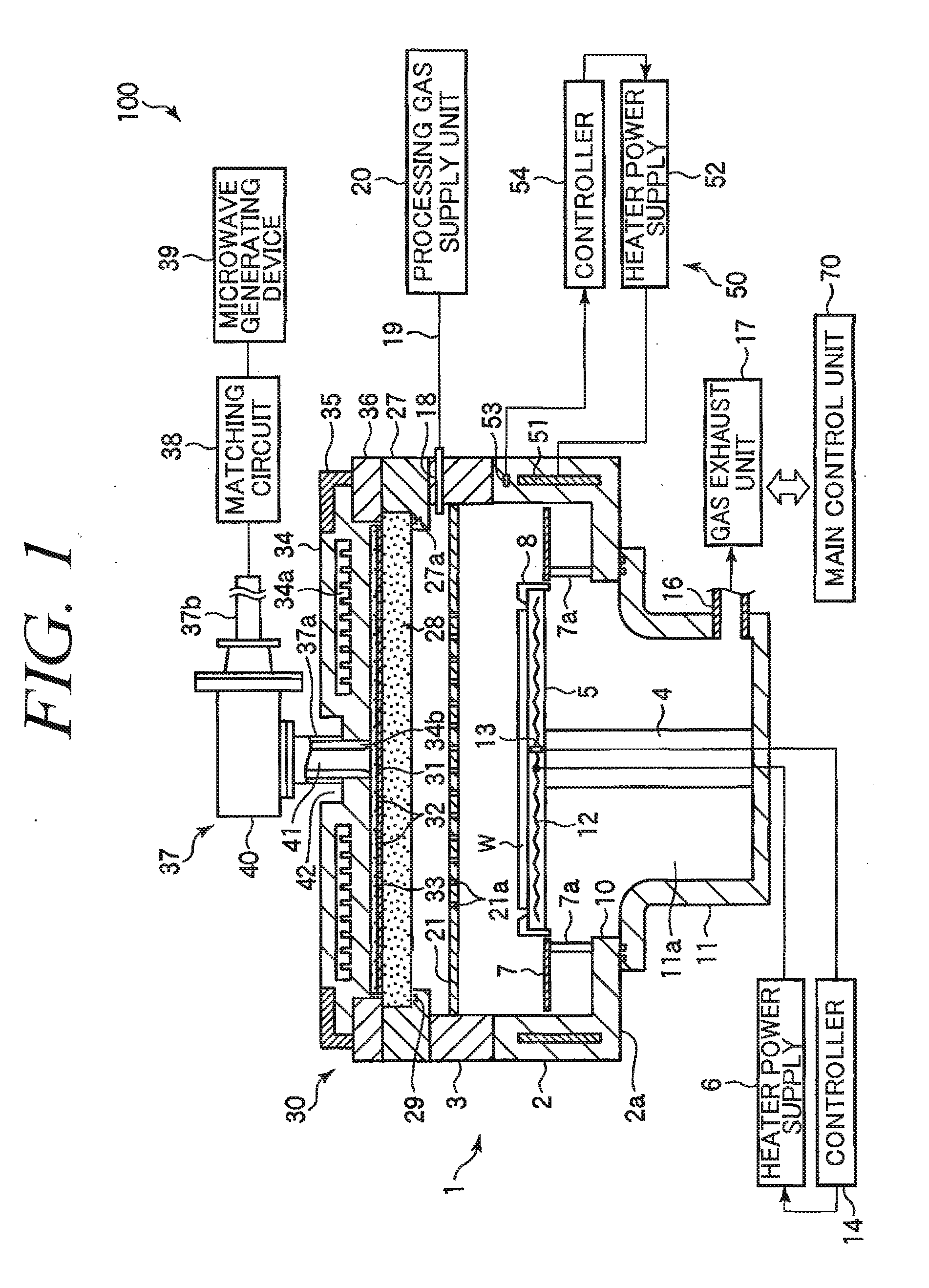 Temperature control device and processing apparatus using the same