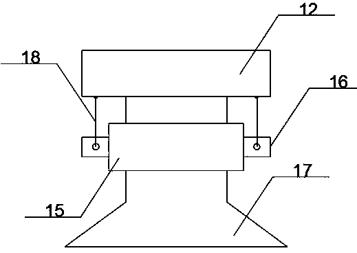 Device for concrete production weighing bin adhering prevention