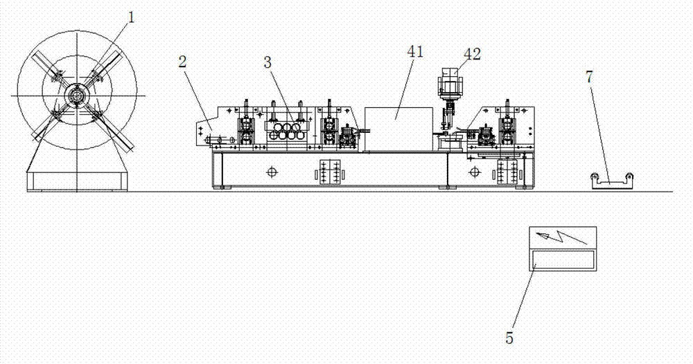 Automatic production line for side plate of high-strength bus duct groove cover plate