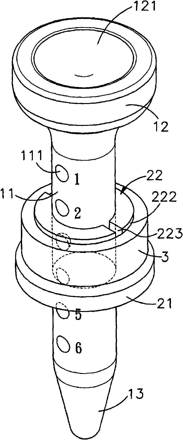 Adjustable type golf ball nail