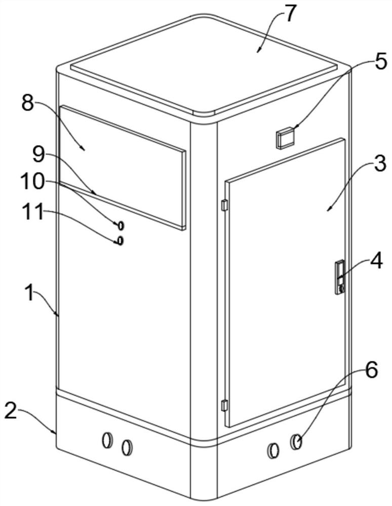 High-precision environment-friendly medical human body induction flip intercommunication garbage cabinet