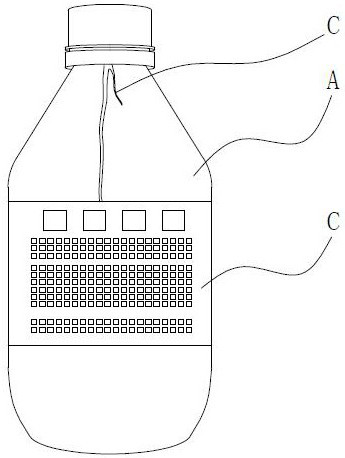 Corrosive liquid reagent bottle sticker protective tape and manufacturing method thereof