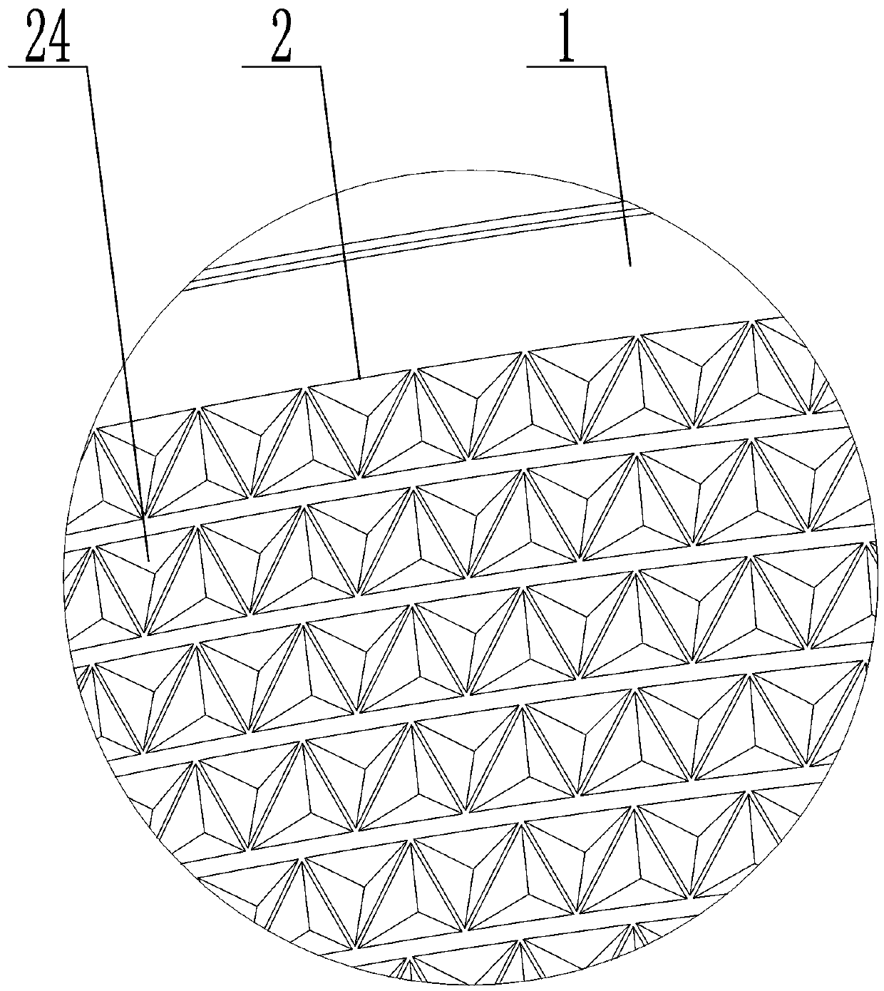 Manufacturing device for working mode band of micro-pyramid arraying structure and manufacturing method for manufacturing device