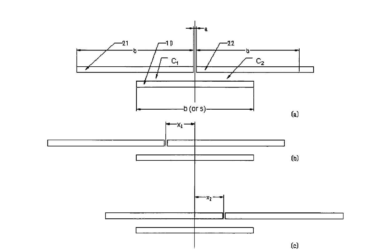 Differential capacitance displacement conversion and subdivision method and capacitive linear displacement measuring system