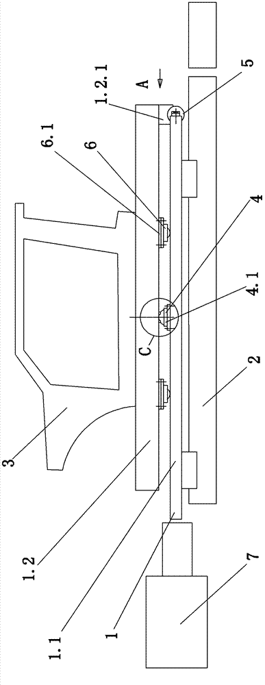 Automobile collision simulation trolley device