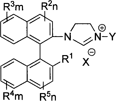 Axially chiral imidazole salt compound and preparation method thereof