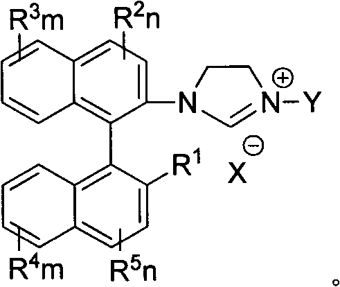 Axially chiral imidazole salt compound and preparation method thereof