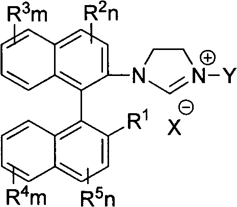 Axially chiral imidazole salt compound and preparation method thereof