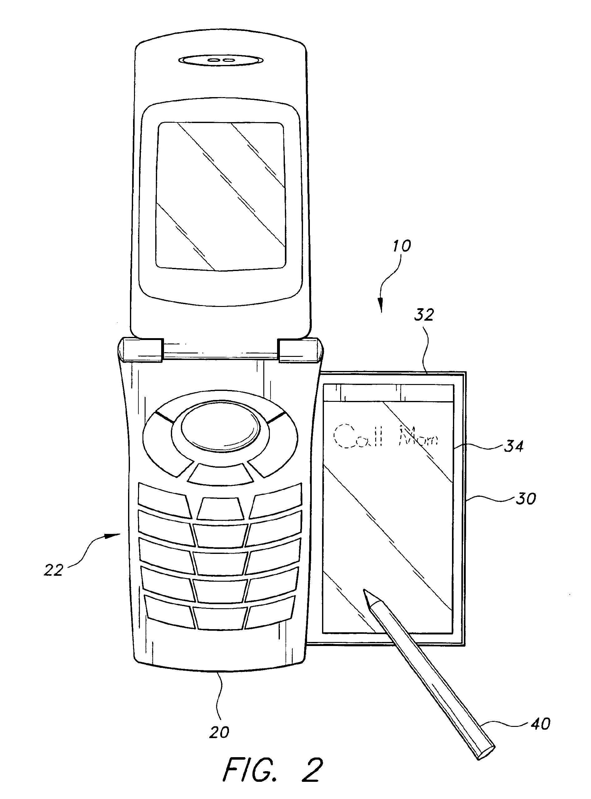 Writing pad for cellphone