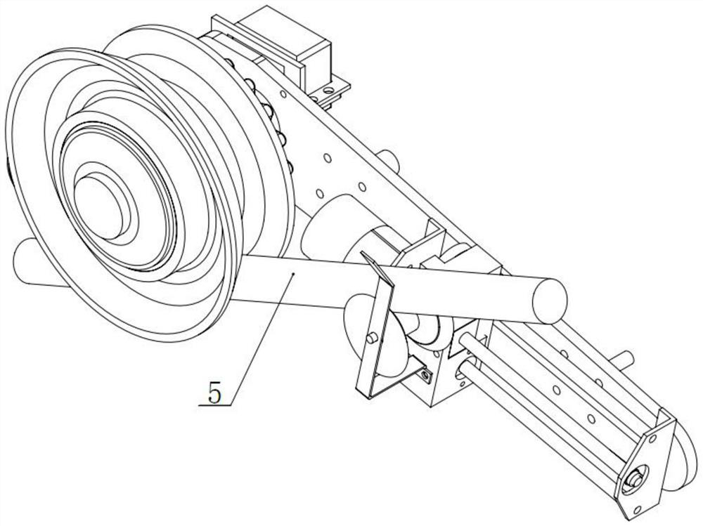 A walking claw of a high-voltage transmission line inspection robot