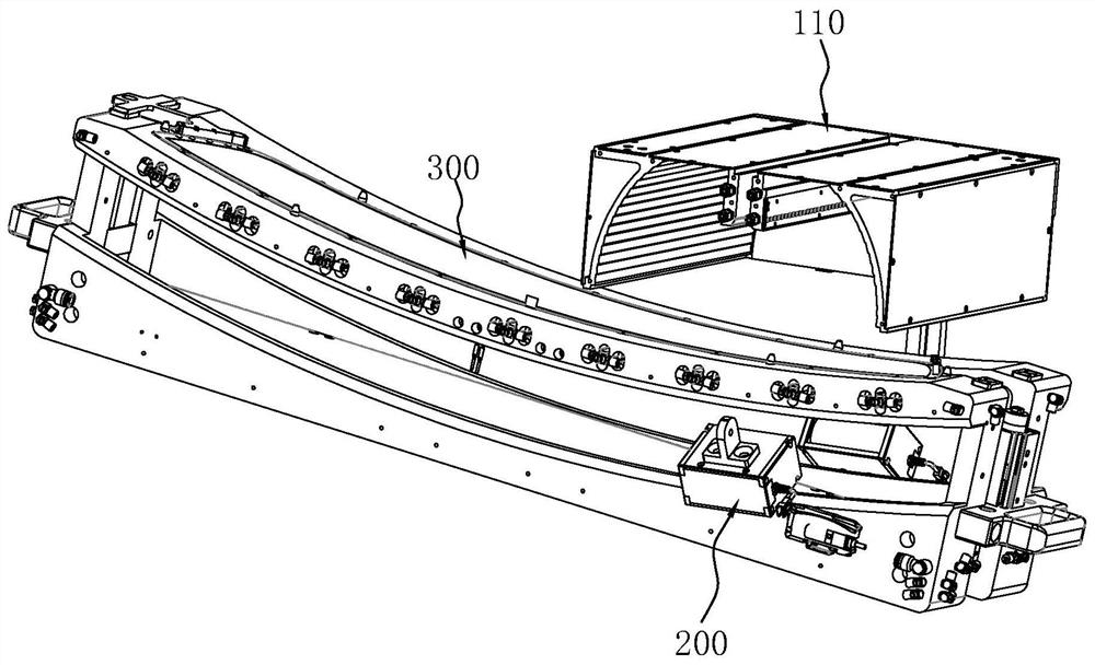 Lamplight device for curved glass detector