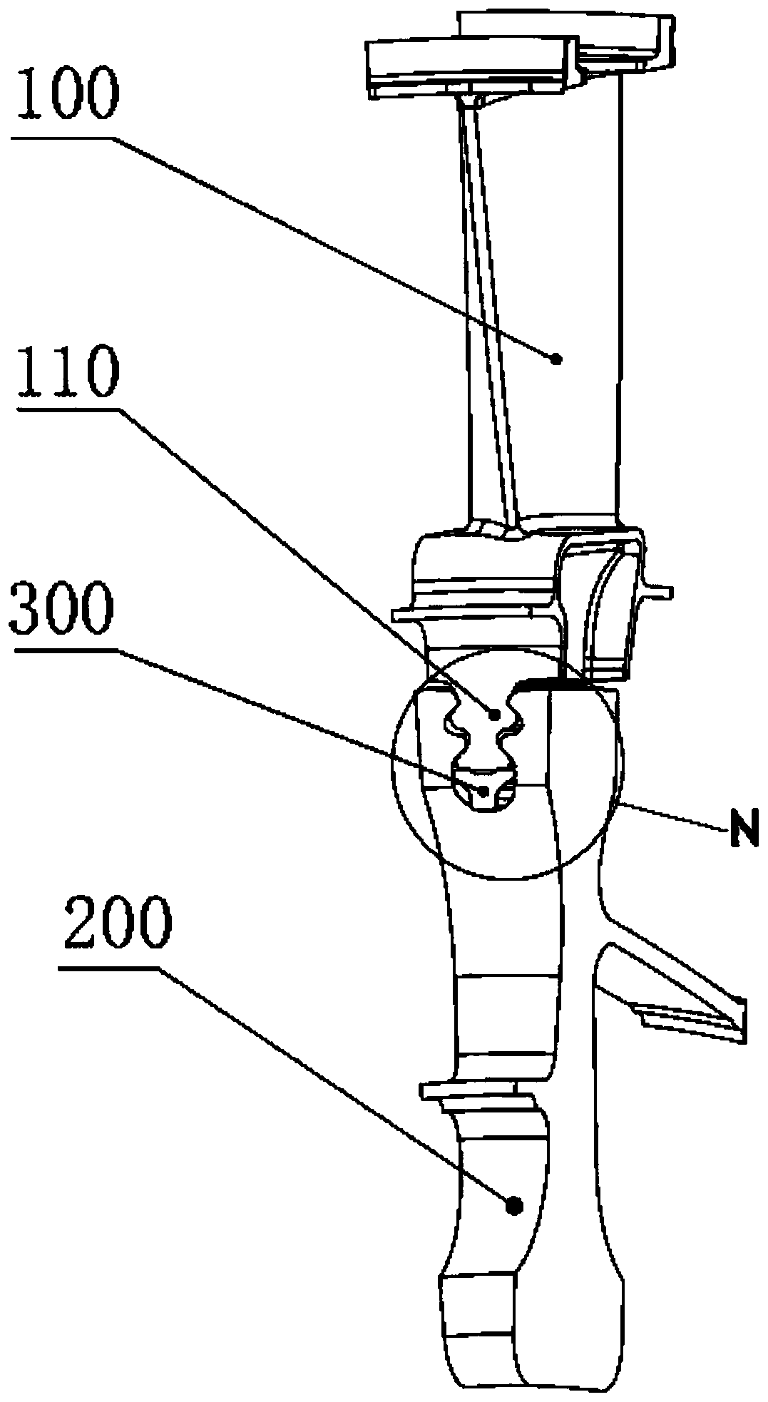 Turbine rotor device with cooling and pressing structure