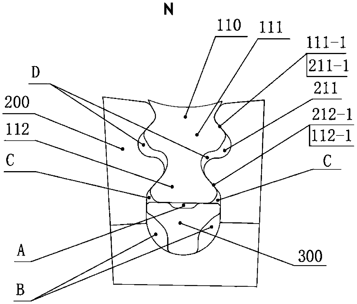 Turbine rotor device with cooling and pressing structure