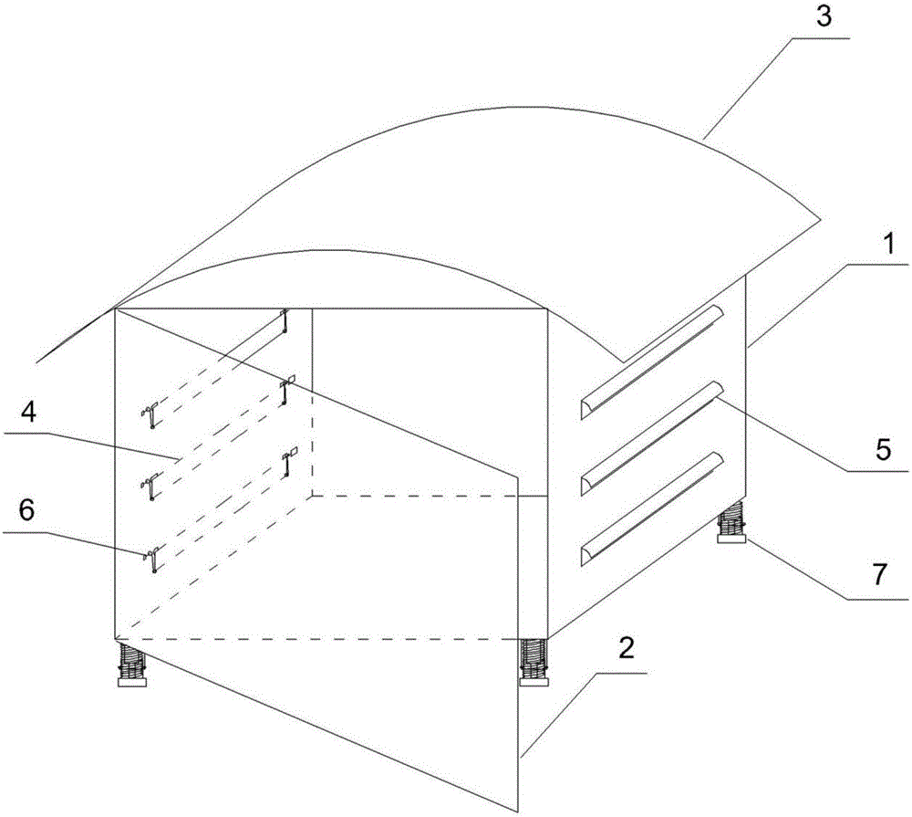 Outdoor box-type protection and heat dissipation device for transformer